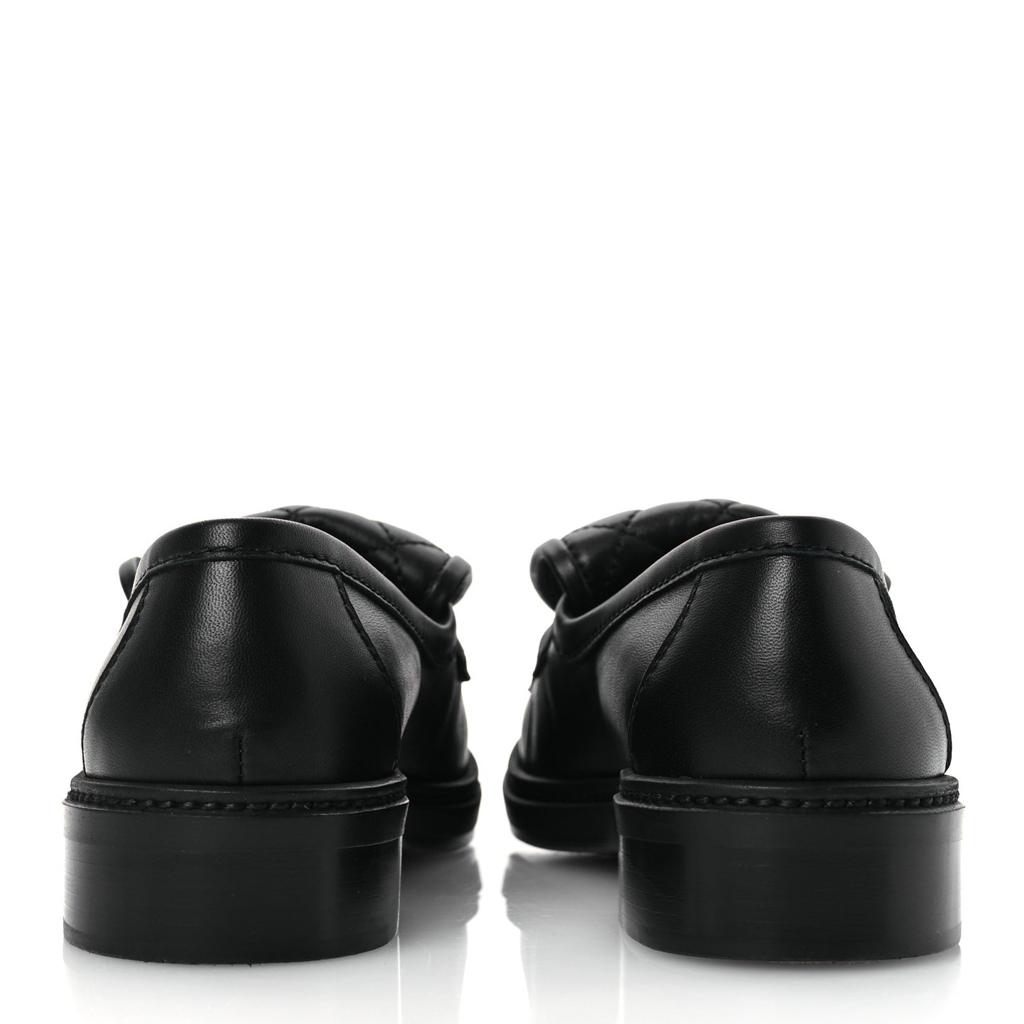 Lambskin Quilted CC Turnlock Loafers 37.5 Black
