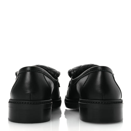 Chanel Lambskin Quilted CC Turnlock Loafers 37.5 Black 6 of 12