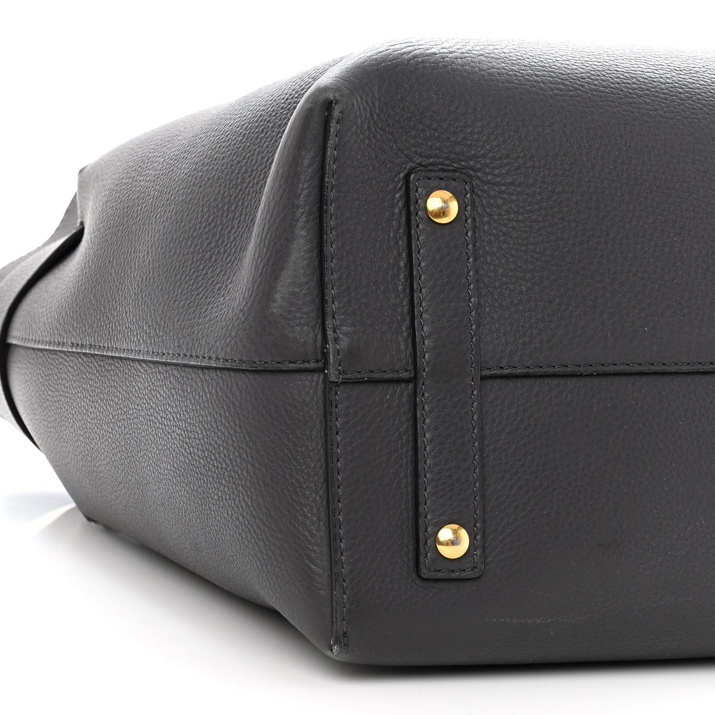 Marais Calfskin Large Belt Bag Charcoal Grey