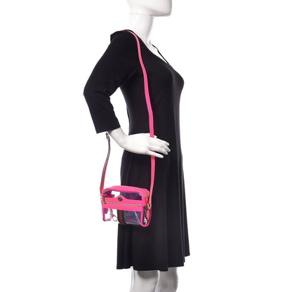 Gucci Vinyl Web Mini Ophidia Transparent Shoulder Bag Fluorescent Fuchsia 2 of 9