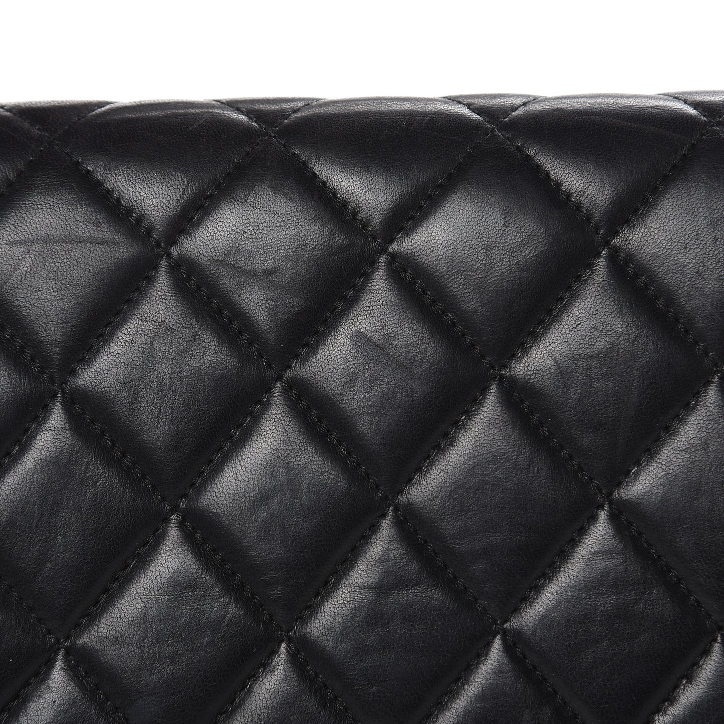Lambskin Quilted East West Flap Black