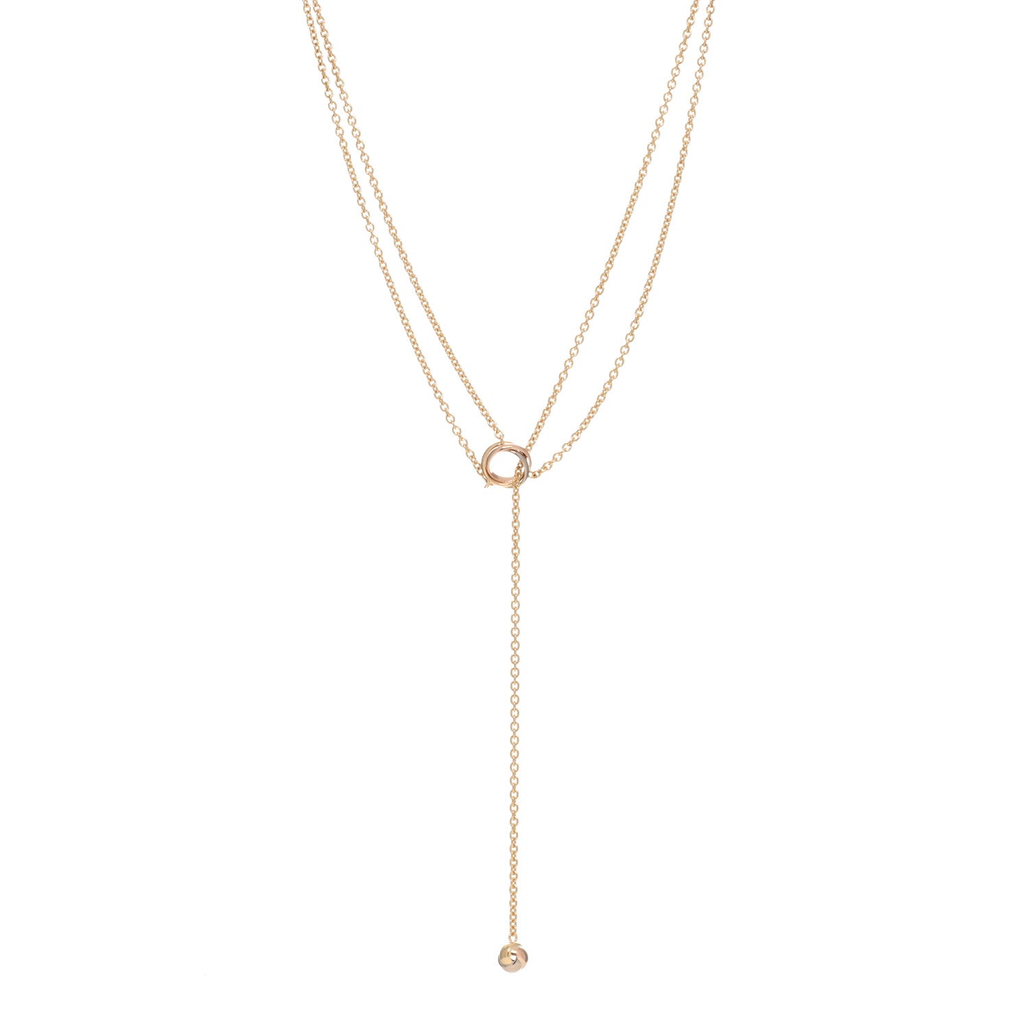 Cartier 18K Pink Yellow White Gold Baby Trinity Pampilles Necklace 1 of 4