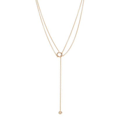 Cartier 18K Pink Yellow White Gold Baby Trinity Pampilles Necklace 1 of 4