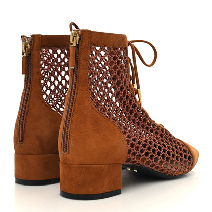 Christian Dior Suede Resille Naughtily-D 30mm Ankle Boots 37.5 Golden Brown 4 of 9
