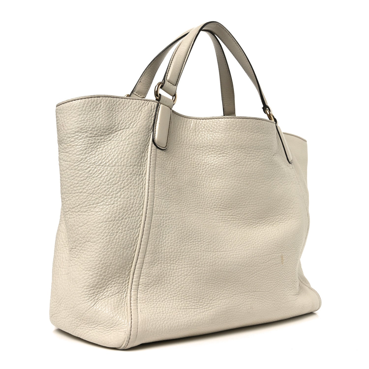 Gucci Pebbled Calfskin Medium Soho Shoulder Bag Off White 3 of 11