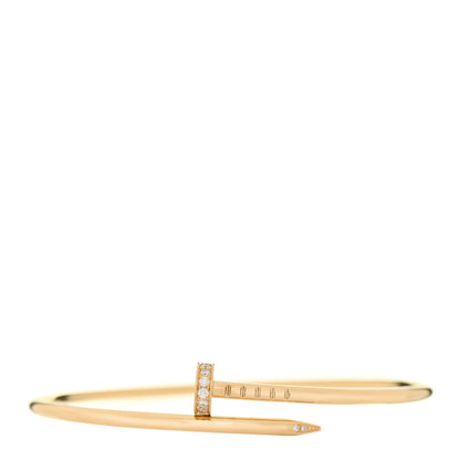 Cartier 18K Yellow Gold Diamond Small Juste Un Clou Bracelet 16 1 of 4