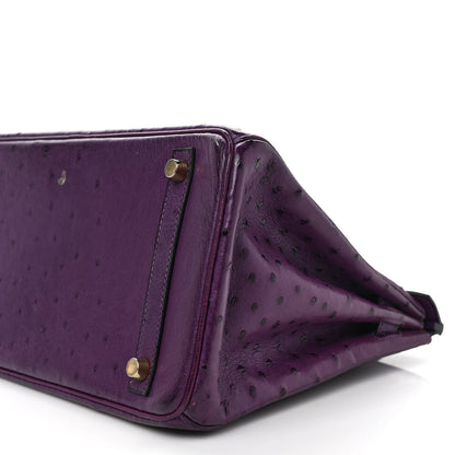 Hermes Ostrich Birkin 30 Violine 8 of 11