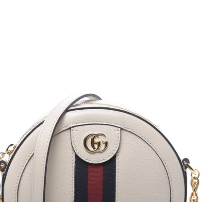 Gucci Textured Calfskin Web Mini Ophidia Round Shoulder Bag Mystic White 11 of 11