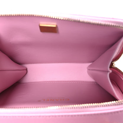 Chanel Caviar Quilted Pick Me Up Small Vanity Case Dark Pink 5 of 10