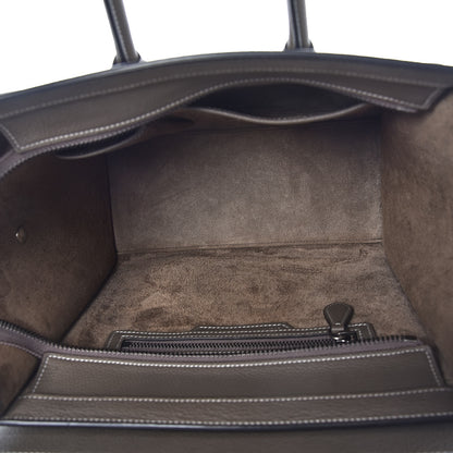 Celine Drummed Calfskin Micro Luggage Souris 8 of 8