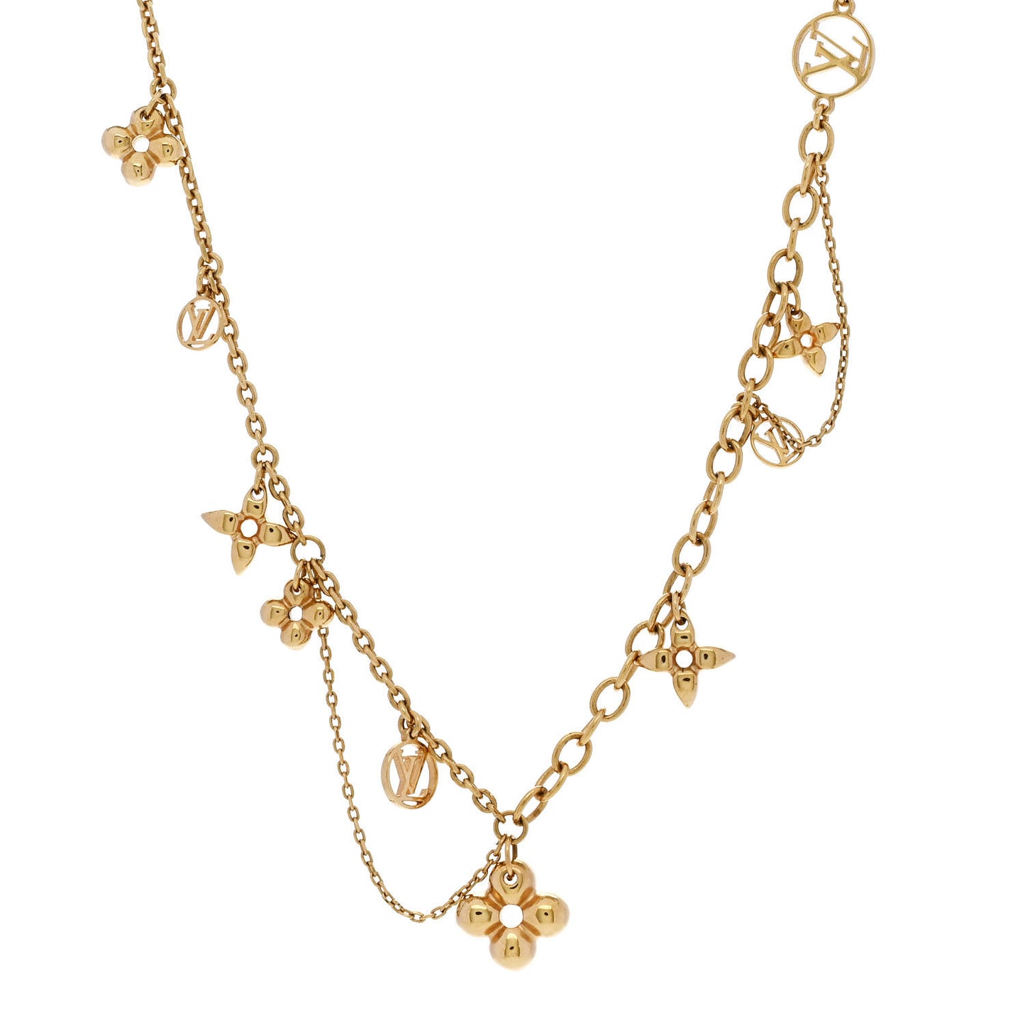 Metal Blooming Supple Necklace Gold