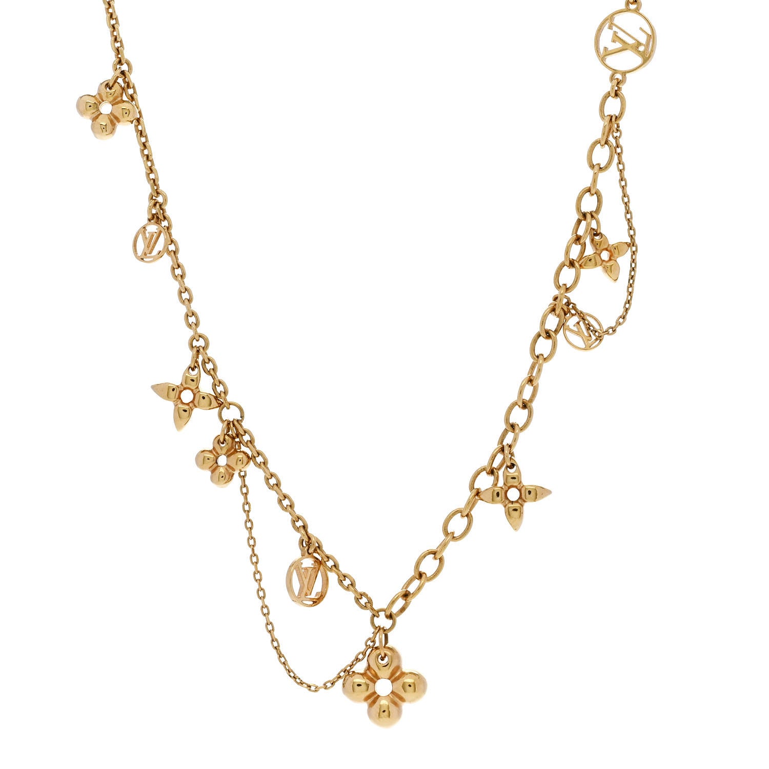 Louis Vuitton Metal Blooming Supple Necklace Gold 1 of 7