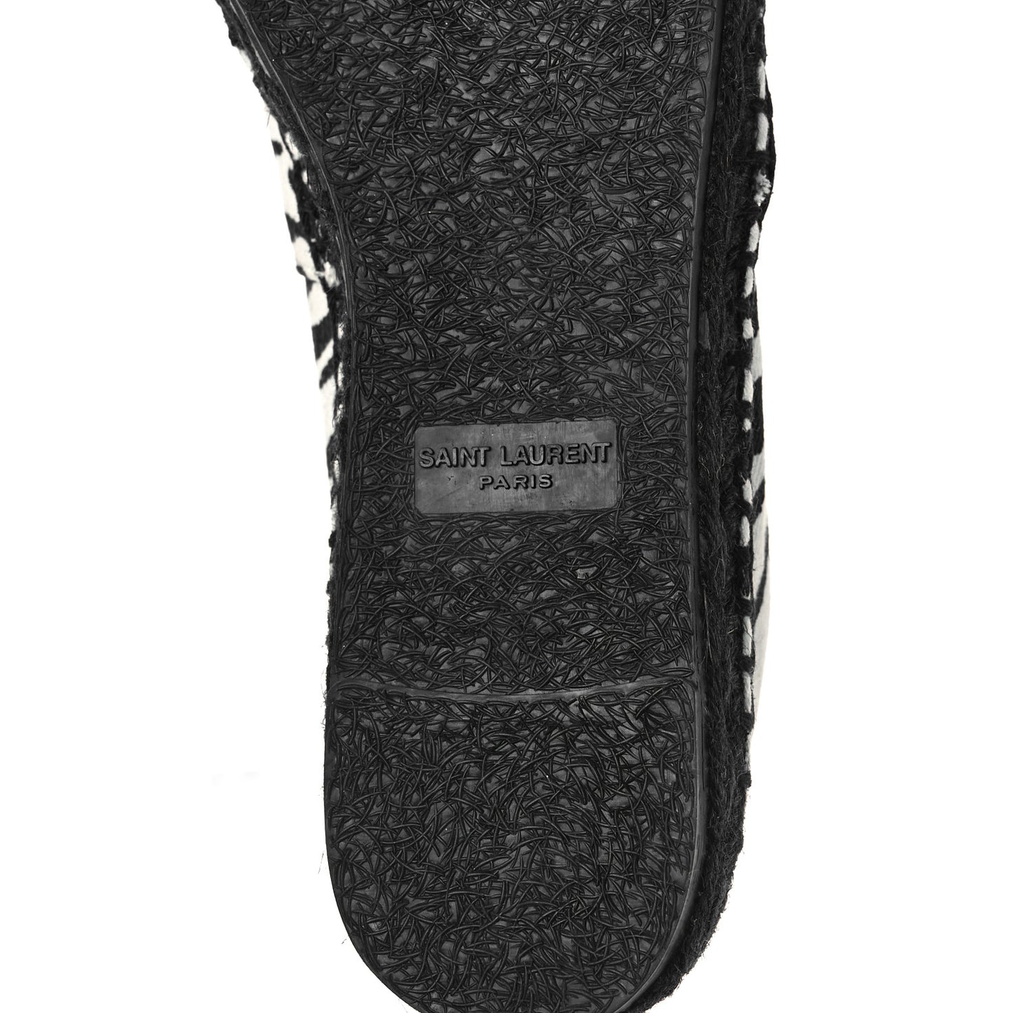 Canvas Tiger Print Espadrilles 37.5 White Black