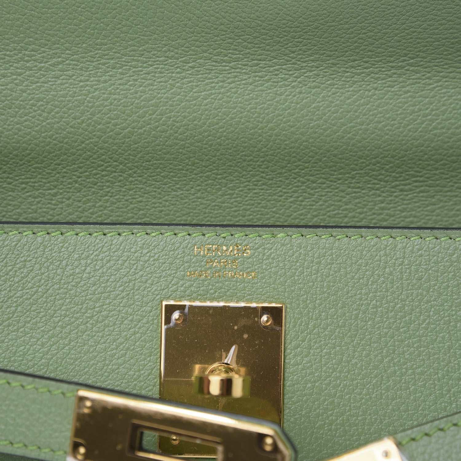 Hermes Evercolor Kelly Retourne 28 Vert Criquet 6 of 13