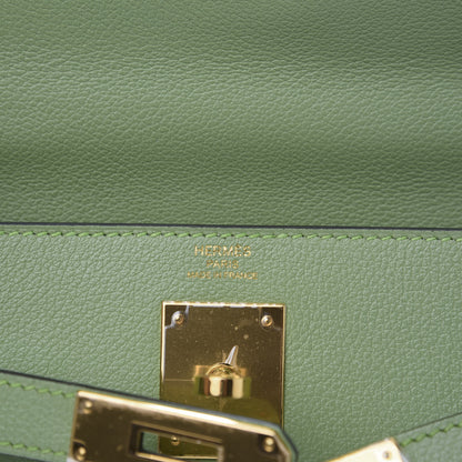 Hermes Evercolor Kelly Retourne 28 Vert Criquet 6 of 13