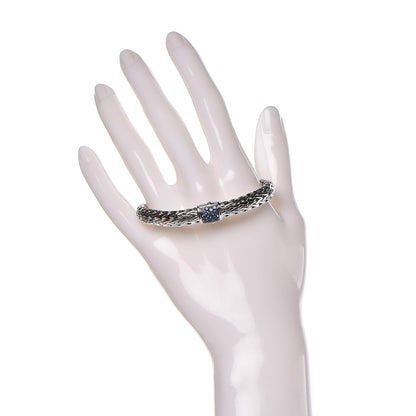 John Hardy Sterling Silver Blue Sapphire 7.5mm Classic Chain Lava Bracelet S 2 of 6