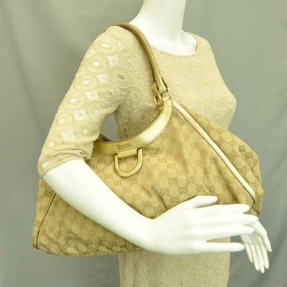 Gucci Monogram D Gold Hobo Metallic Gold 2 of 12