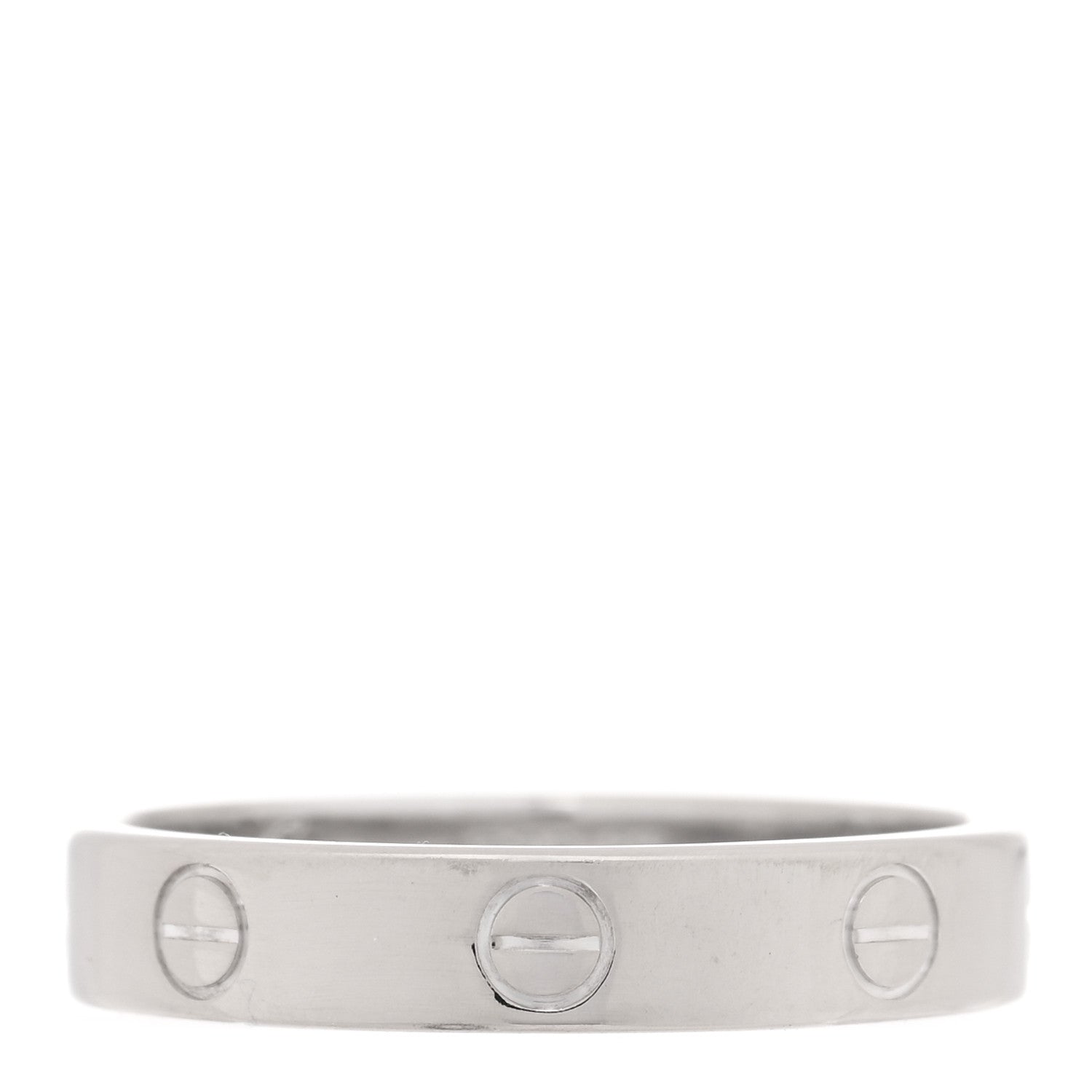 Cartier 18K White Gold 3.5mm LOVE Wedding Band Ring 57 8 1 of 3