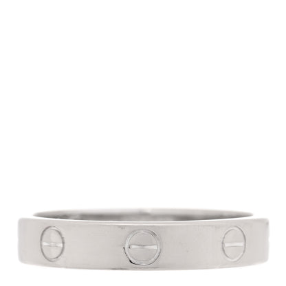 Cartier 18K White Gold 3.5mm LOVE Wedding Band Ring 57 8 1 of 3