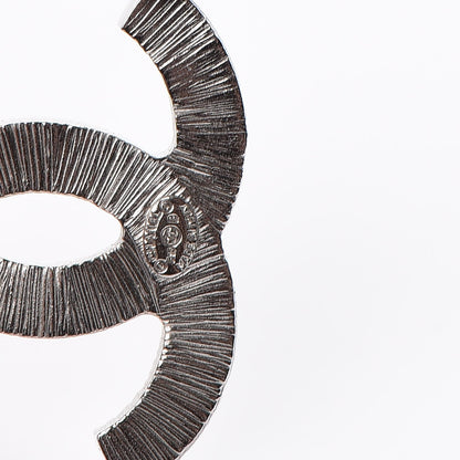 Chanel Crystal Baguette CC Mini Brooch Silver 4 of 5