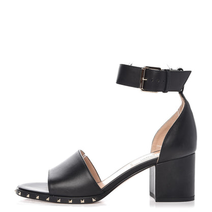 Valentino Garavani Nappa Soul Rockstud 65mm Sandals 35.5 Black 1 of 18
