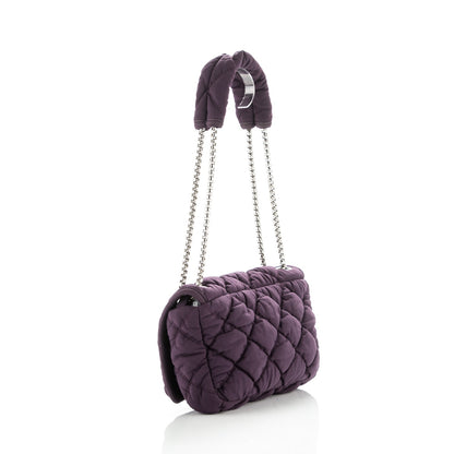 Chanel Nylon Bubble Quilt Medium Flap Purple 3 of 7