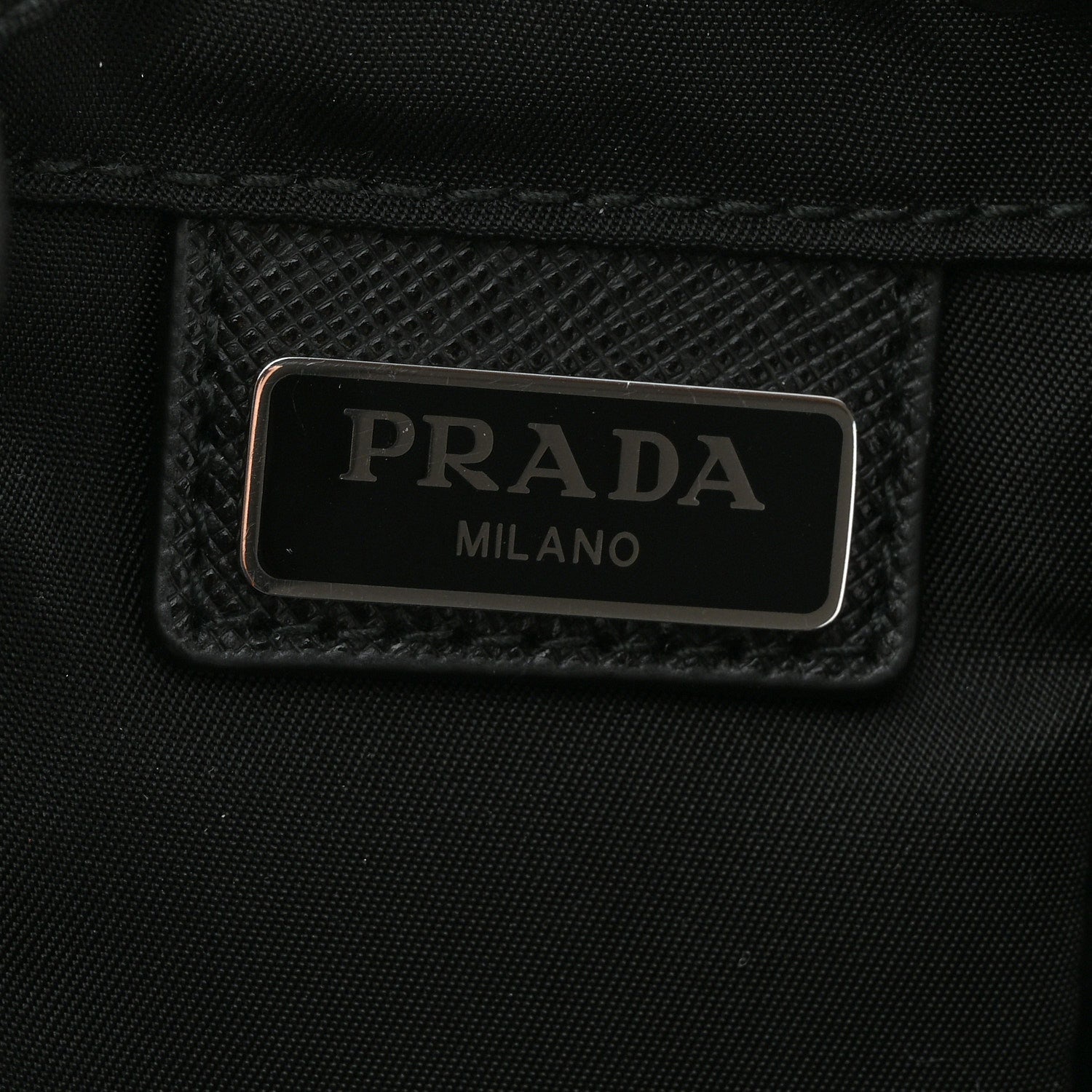 Prada Nylon Vela Drawstring Pouch Black 6 of 9