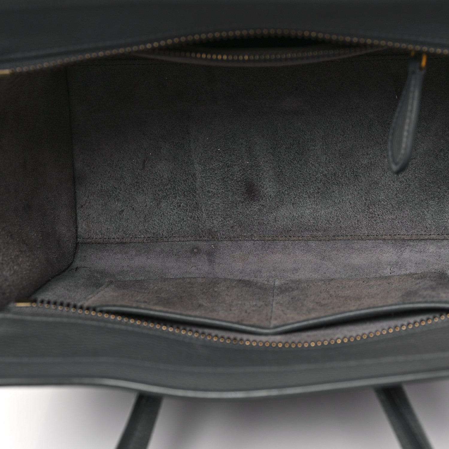 Celine Drummed Calfskin Micro Luggage Kohl 5 of 12