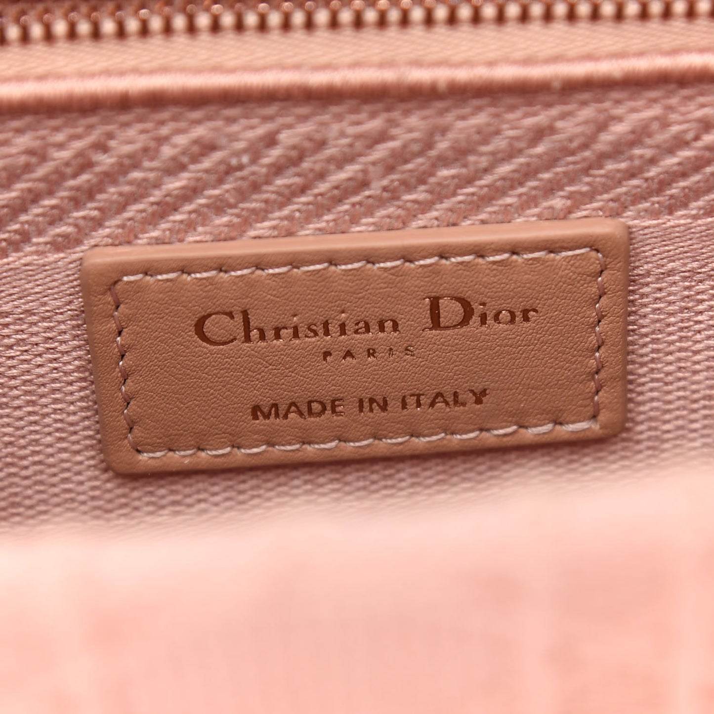 Canvas Embroidered Cannage Medium Lady D-Lite Pink