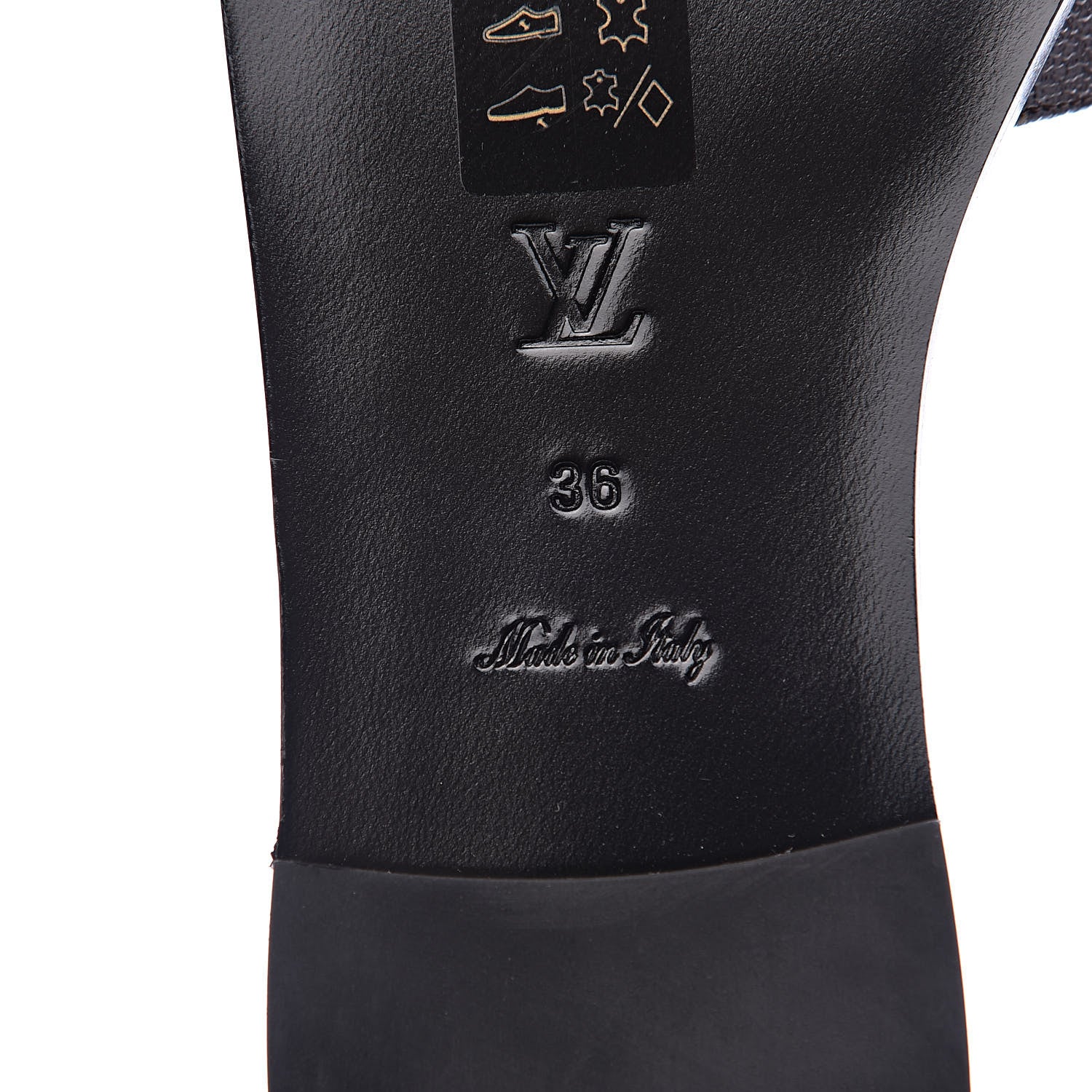 Louis Vuitton Patent Calfskin Monogram LV Black Heart Flat Mules 36 Cacao 8 of 9