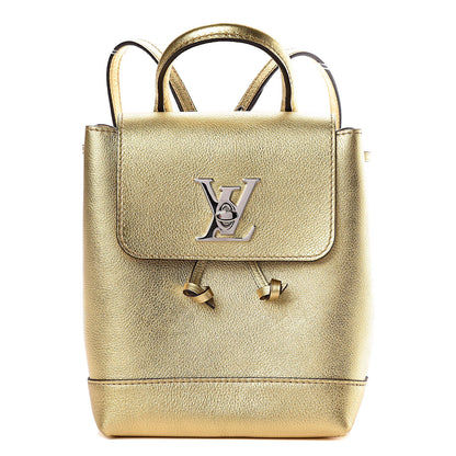 Louis Vuitton Metallic Calfskin Lockme Mini Backpack Gold 1 of 9
