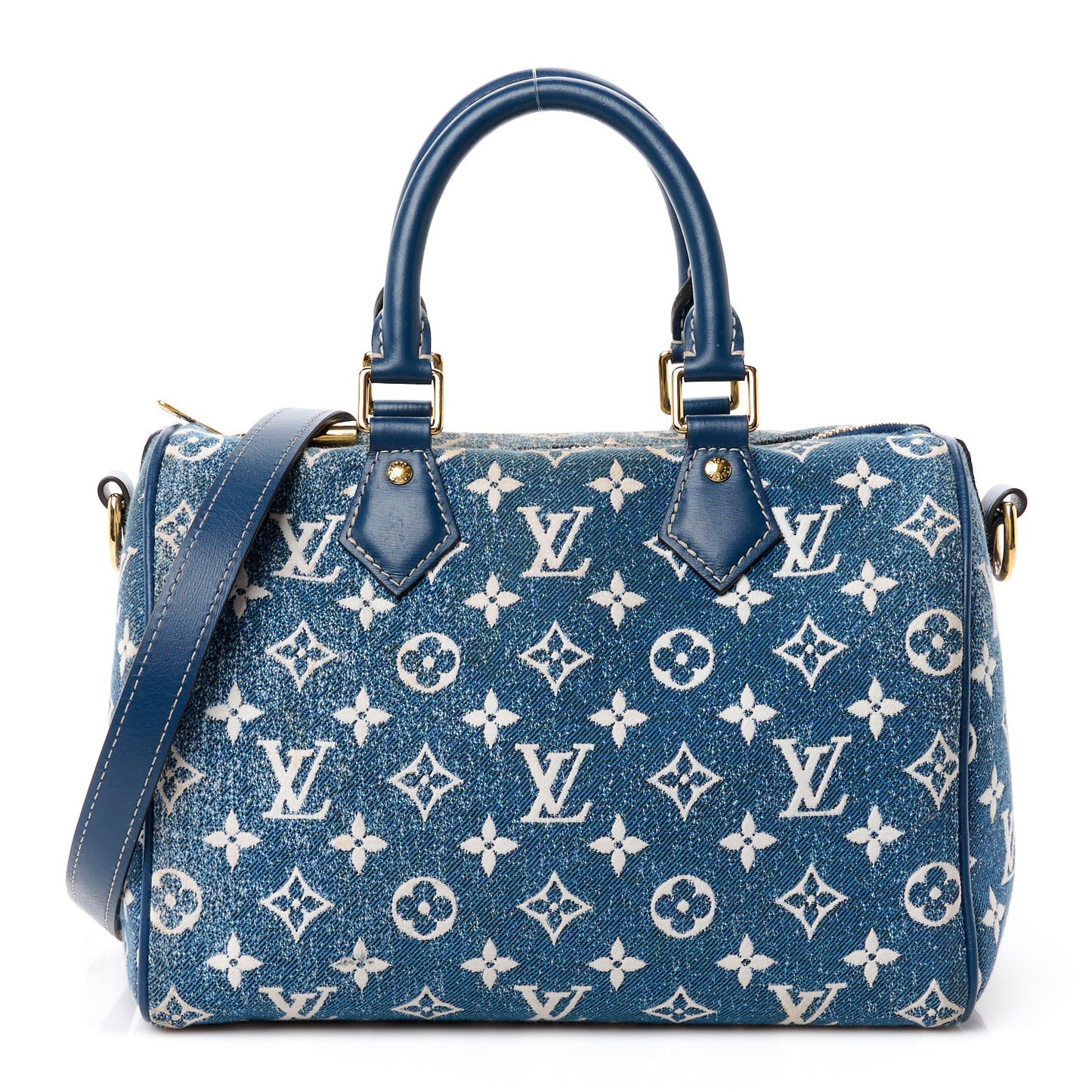 Monogram Jacquard Denim Speedy Bandouliere 25 Bleu