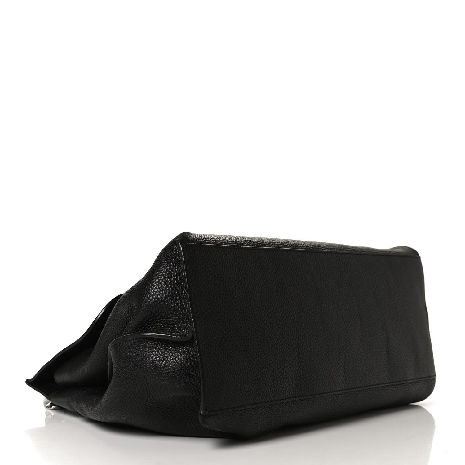 Gucci Pebbled Calfskin Large Bamboo Daily Top Handle Bag Black 4 of 12