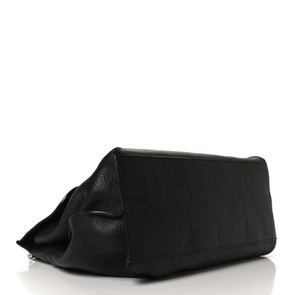 Gucci Pebbled Calfskin Large Bamboo Daily Top Handle Bag Black 4 of 12