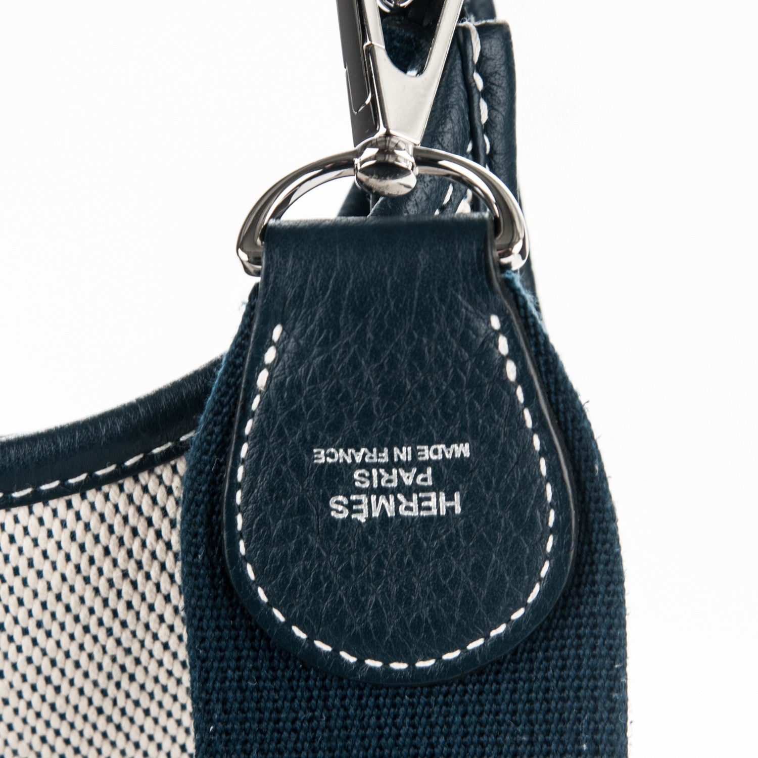 Hermes Toile Taurillon Clemence Evelyne III GM Bleu de Prusse 6 of 8