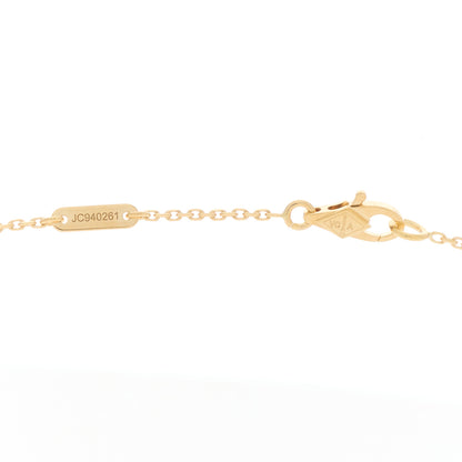 Van Cleef & Arpels 18K Yellow Gold Mother of Pearl Sweet Alhambra Butterfly Pendant Necklace 3 of 5