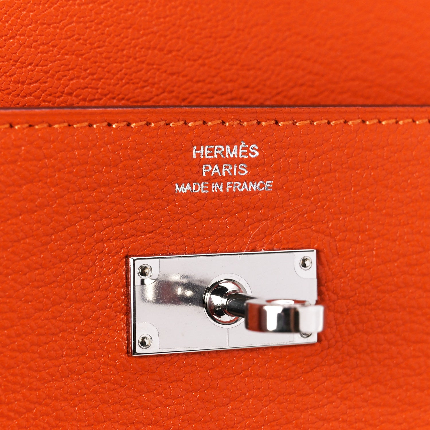 Hermes Chevre Mysore Kelly Longue Wallet Feu 6 of 11