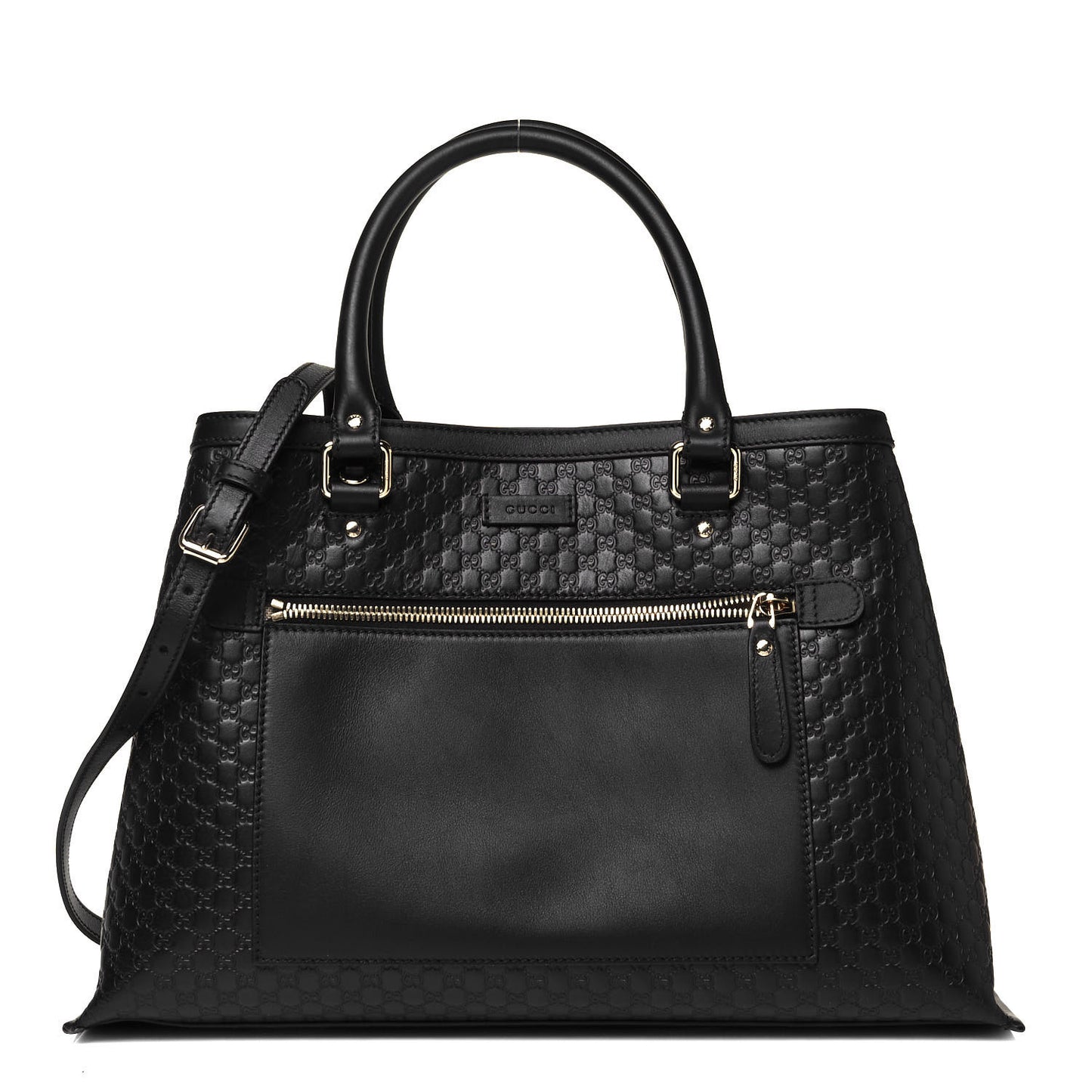 Soft Microguccissima Medium Tote Black