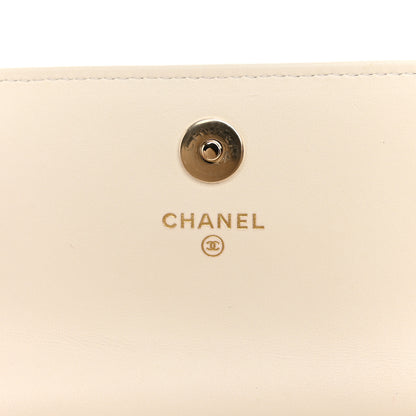 Chanel Calfskin Quilted Maxi Pearls Clutch With Chain White 6 of 13