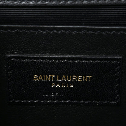 Saint Laurent Calfskin Crystal Medium Monogram Kate Satchel Black 5 of 9