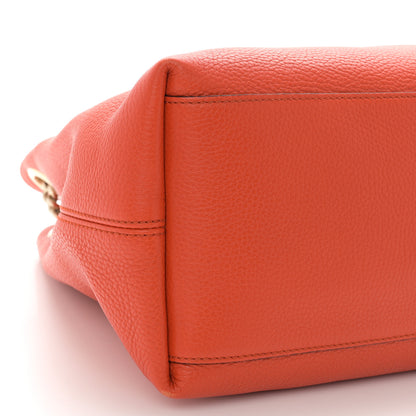 Gucci Pebbled Calfskin Medium Soho Chain Shoulder Bag Sun Orange 9 of 10