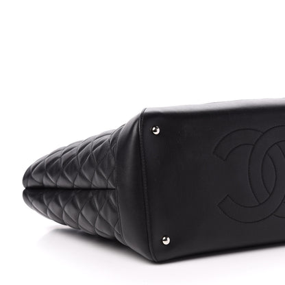 Chanel Calfskin Quilted Large Easy Shopping Tote Black 9 of 11