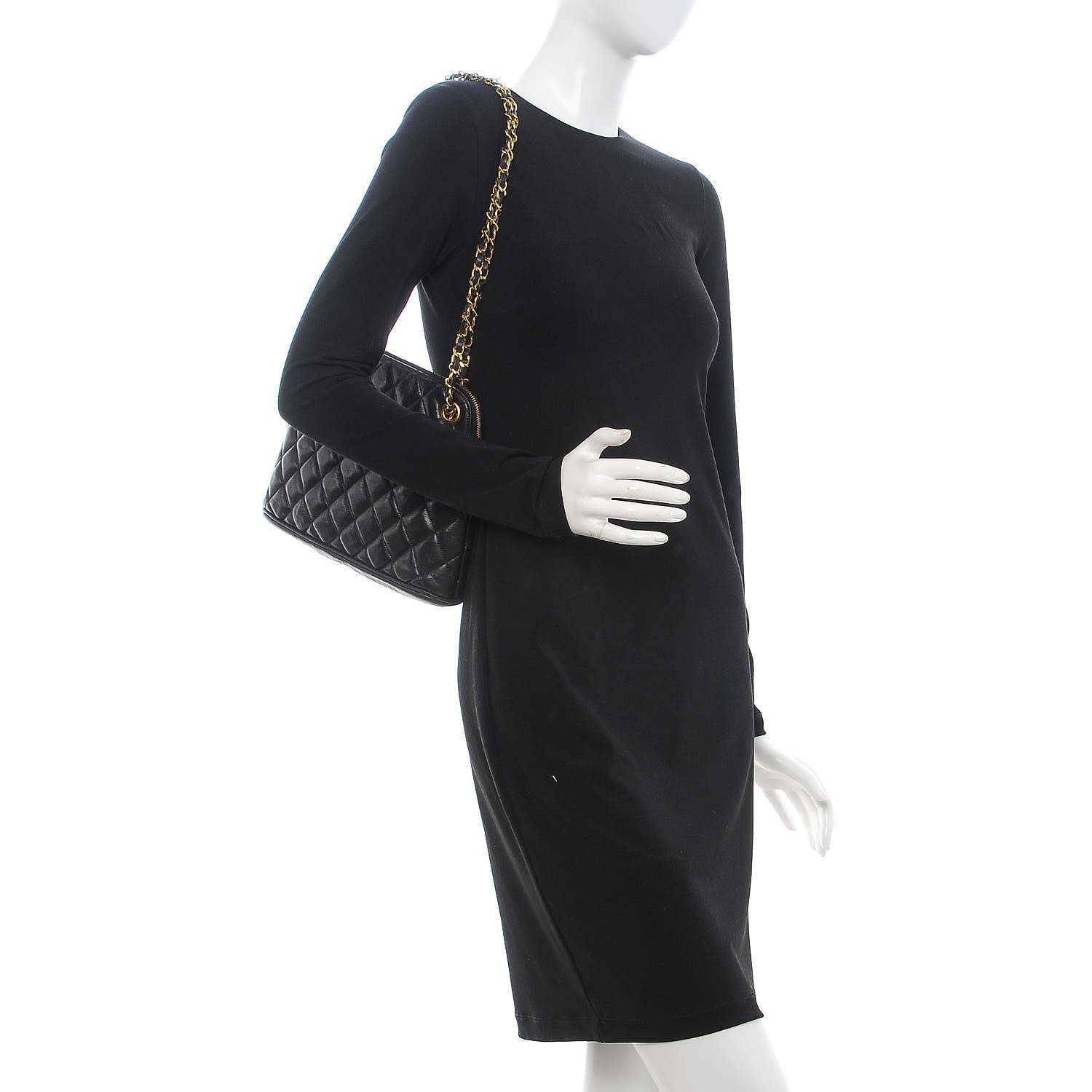 Chanel Lambskin Quilted Shoulder Bag Black 2 of 9