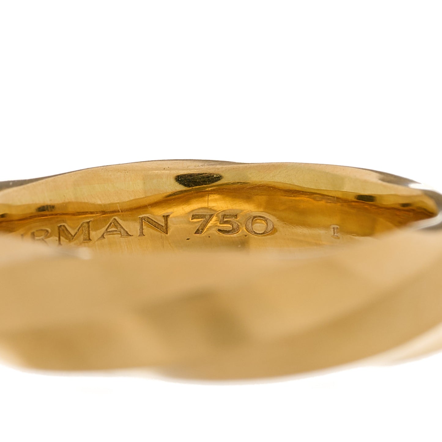 18K Yellow Gold 6mm Cable Edge Band Ring 61 9.5
