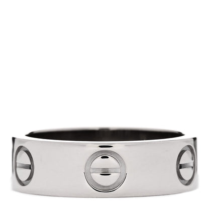 Cartier 18K White Gold 5.5mm LOVE Ring 50 5.25 3 of 5
