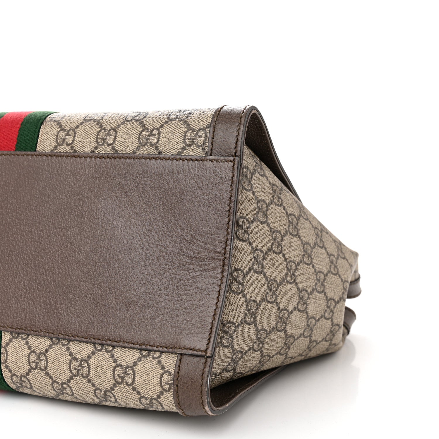 Gucci GG Supreme Monogram Web Medium Ophidia Tote Bag Brown 10 of 17