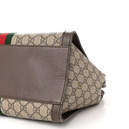 Gucci GG Supreme Monogram Web Medium Ophidia Tote Bag Brown 10 of 17