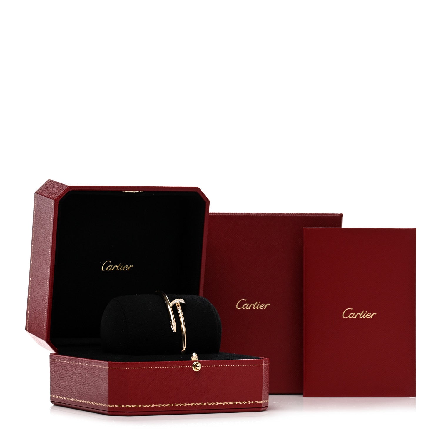 Cartier 18K Yellow Gold Diamond Juste Un Clou Bracelet 17 4 of 4