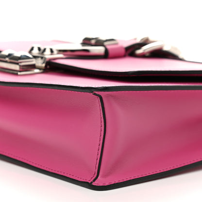 Prada Saffiano City Calfskin Studded Small Elektra Shoulder Bag Fuxia 8 of 8