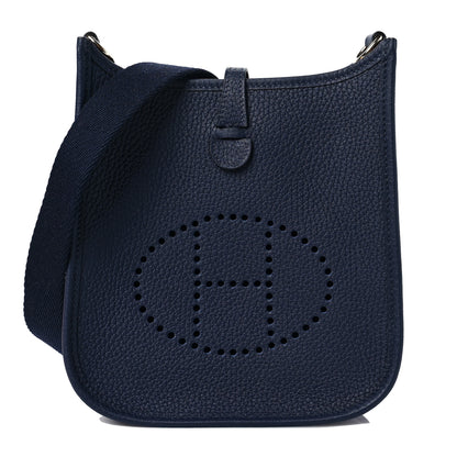 Hermes Taurillon Clemence Evelyne TPM Bleu Nuit 1 of 7